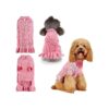 Knit Acrylic Mermaid Tail Dog Sweater Dress with Ruffle for Small Dogs and Cats