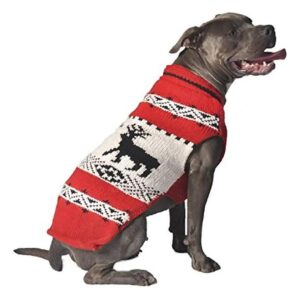 Knit Wool Dog Sweater for Small to Medium-Sized Dogs, Red Color