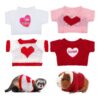 Knitted Ferret Sweaters Guinea Pig Valentine Clothing for Small Animals Accessories