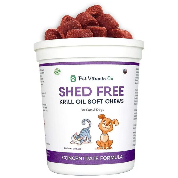 Krill Oil Soft Chews with Omega 3 and Antioxidants for Dog Skin and Coat