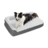 L-Shape Orthopedic Dog Bed for Large Dogs with Waterproof Liner and Cozy Faux Fur Fabric