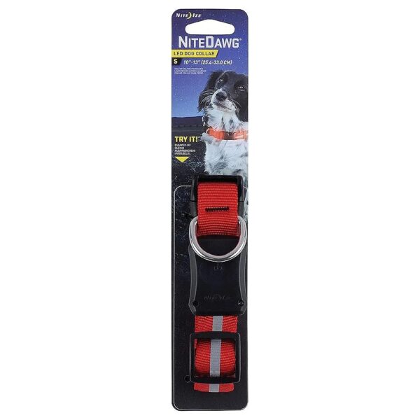 LED Dog Light Up Collar in Orange with On/Off Flashing Modes