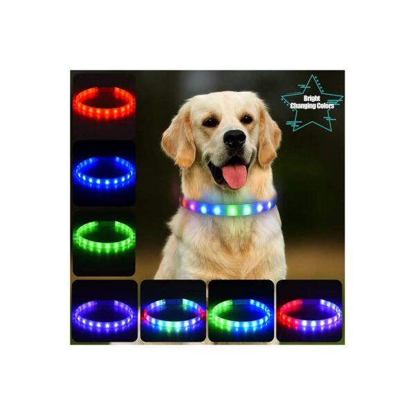 LED Glow Collar for Dogs Provides High Visibility at Night