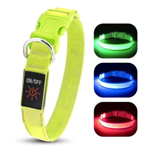 LED LED Dog Visiblity Collar with USB Rechargeable Battery and Adjustable Length