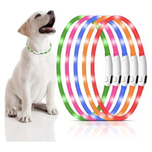 LED Light Pet Collar Cuttable Adjustable for Small Medium Large Dogs Night