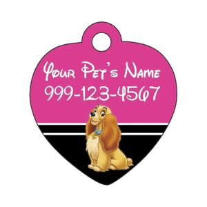 Lady And The Tramp Inspired Pet Identification Tag for Canines and Felines