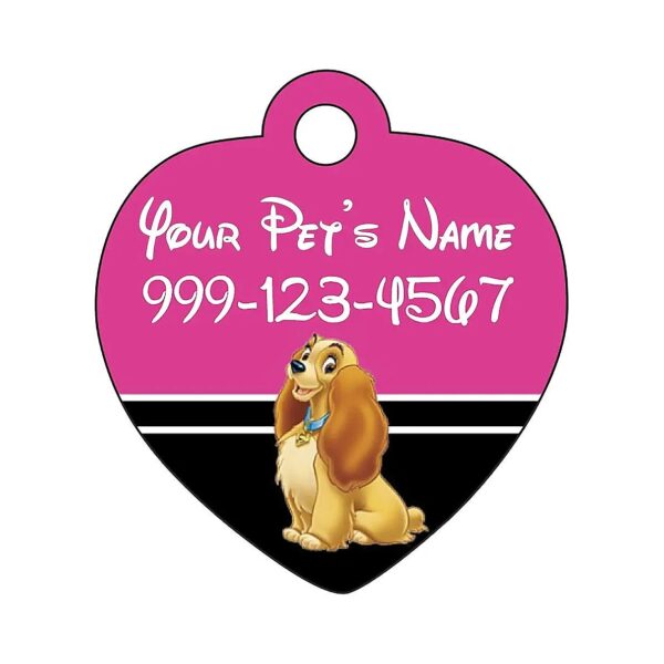 Lady And The Tramp Inspired Pet Identification Tag for Canines and Felines