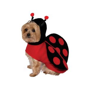 Ladybug Dog Costume for Halloween Small Red Black Polyester Size