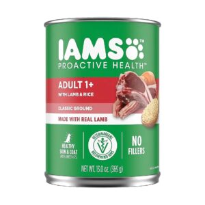 Lamb and Rice Wet Food with Real Broth and Vitamins and Minerals for Adult Dogs