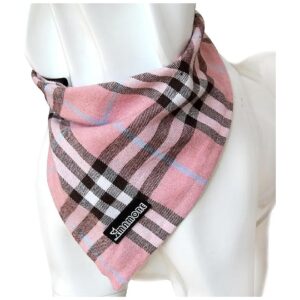 Large Adjustable Triangle Bib Plaid Bandana for Dogs with Comfortable Cotton