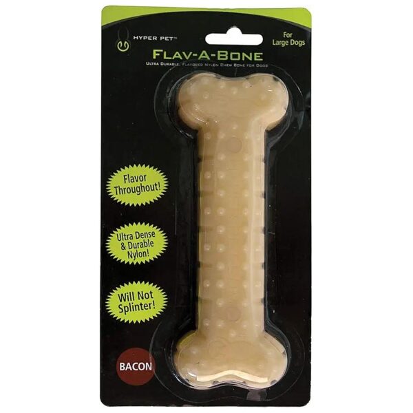 Large Bacon Flavored Nylon Chew Dog Bone for Ultimate Chewing Pleasure