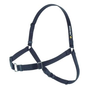 Large Black No-Pull Harness for Dogs with Front-Leash Attachment