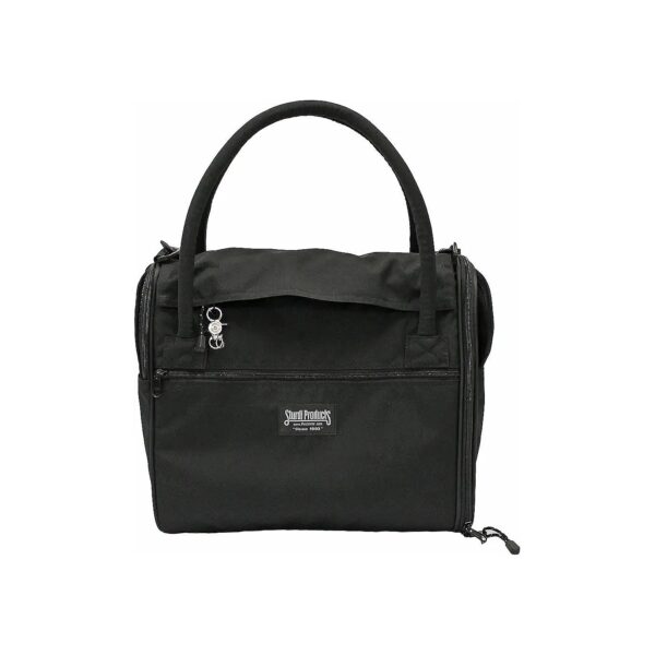 Large Black Pet Carrier Tote with Discreet Storage and Padded Straps