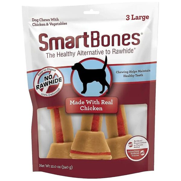 Large Bone-Shaped Chews with Real Meat and Vegetables