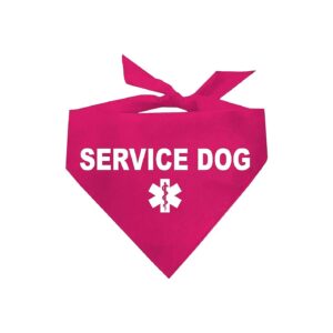 Large Breed Dog Bandana in Hot Pink with Adjustable Neck and Lightweight Fabric