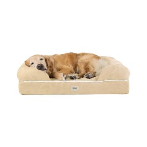 Large Breed Dog Bed with Orthopedic Foam, Water Resistant Liner, and Non-Slip Bottom