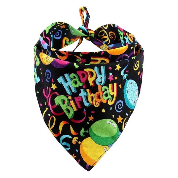 Large Breed Dog Birthday Gift Soft Cotton Black Triangle Bibs Scarf Accessories