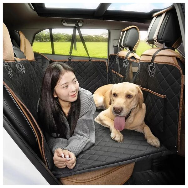 Large Breed Dog Car Seat Cover with Waterproof Material and Sturdy Frame for Protection