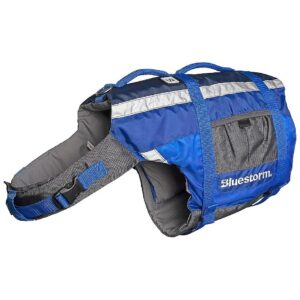 Large Breed Dog Life Vest with Integrated Grab Handles and Reflective Accents