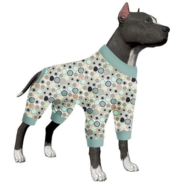 Large Breed Dog Pajamas with Unique Melon Print and Crew Neck for All Season Wear