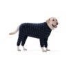 Large Breed Dog Recovery Suit with Padded Sleeves for Wound Protection