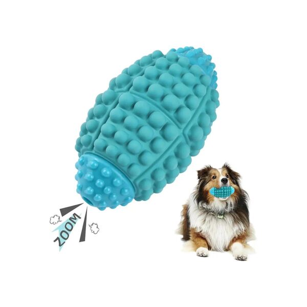 Large Breed Dog Squeaky Ball Toys for Aggressive Chewers Durable Rubber Alluring Flavor