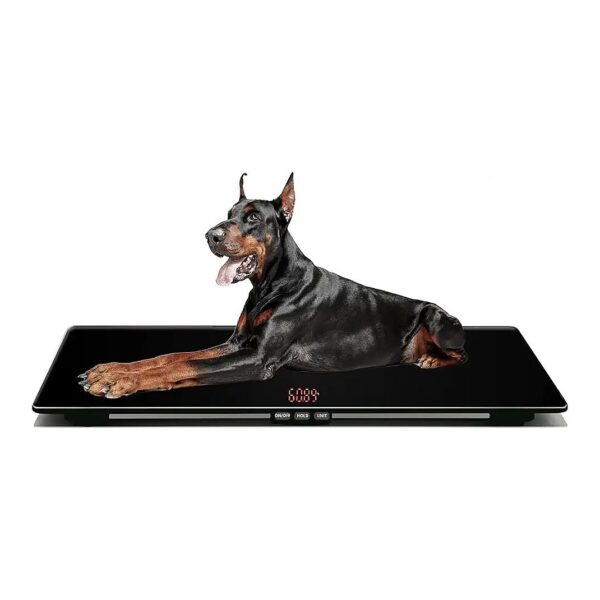 Large Breed Dog Weight Scale with Tempered Glass Platform to 220lbs Capacity