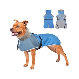 Large Breed Dog Winter Outerwear with Waterproof and Breathable Fabric for Cold Weather