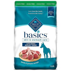 Large Breed Dry Dog Food with Real Lamb and Potato Recipe for Skin & Stomach Health