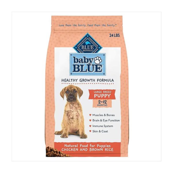 Large Breed Puppy Food with Chicken and Brown Rice for Healthy Growth and Play