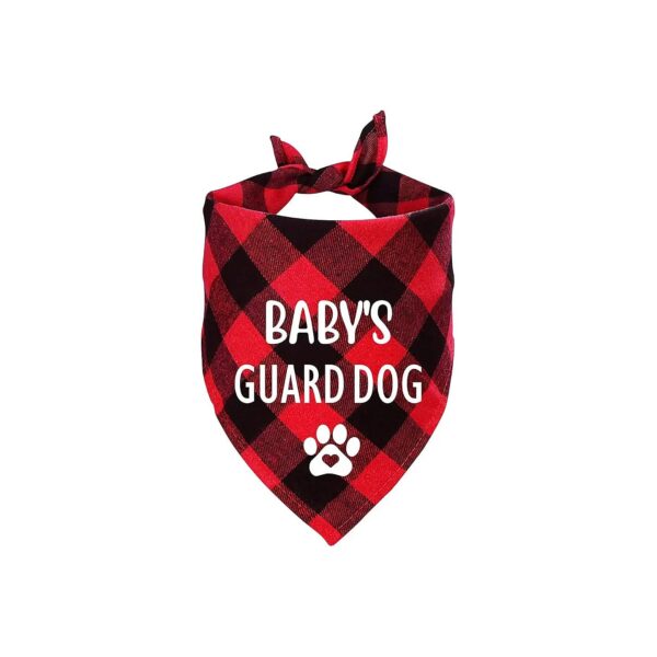 Large Breeds Dog Guardian Red Plaid Cotton Triangle Bandana for Neck Wear Novelty Gift