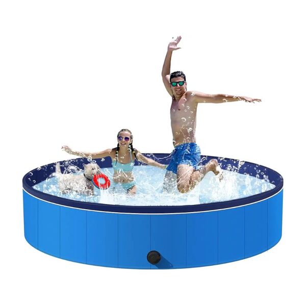 Large Capacity Dog Pool for Beach or Backyard Swimming Fun for Pets and Kids