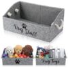 Large Capacity Dog Toy Baskets with Handling Feature for Pet Supplies Storage