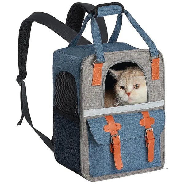 Large Capacity Pet Carrier Backpack with Adjustable Straps for Dogs and Cats