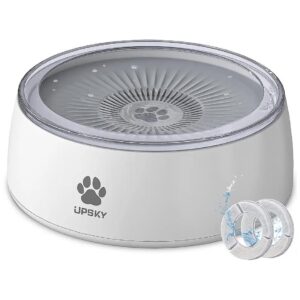 Large Capacity Slow Feeder Dog Water Bowl with Anti-Spill Design for Small to Large Dogs