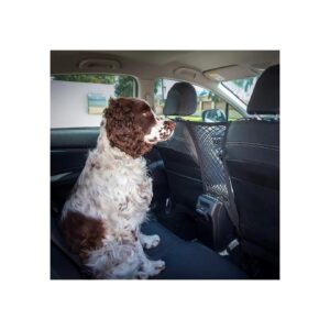 Large Car Seat Mesh Net with Bonus Dog Lead for Flexible Storage and Barrier