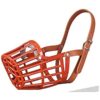 Large Caramel Plastic Basket with Buckle Closure