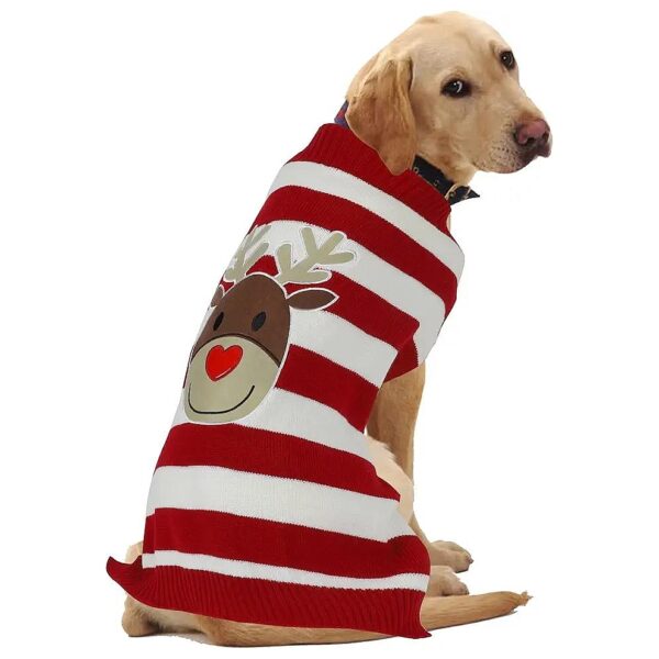 Large Christmas Dog Sweaters with Neck 16" and Chest 26" for XXL Breed Dogs