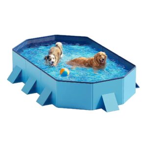 Large Collapsible Pet Pool with Unique Octagonal Design and Scratch-Resistant Bottom