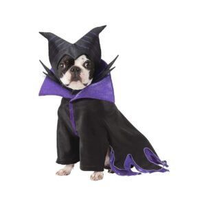 Large Disney Licensed Maleficent Dog Costume with Headpiece and Robe