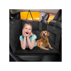 Large Dog Back Seat Extender for Car with Sturdy Hard Bottom and Waterproof Cover