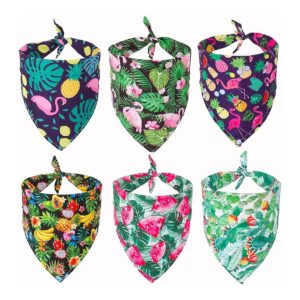 Large Dog Bandanas for Summer Holiday Outings Fruit Pattern Pet Scarf Triangle