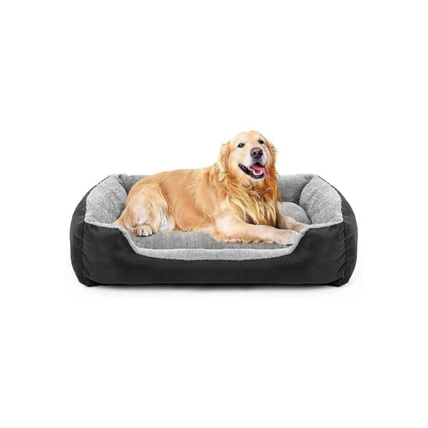 Large Dog Bed with Comfortable Edges and Warming Mattress for Medium and Large Breeds