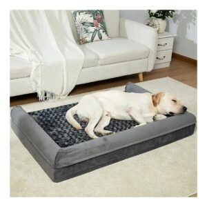 Large Dog Bed with Orthopedic Foam and Waterproof Lining for Large Breed Dogs