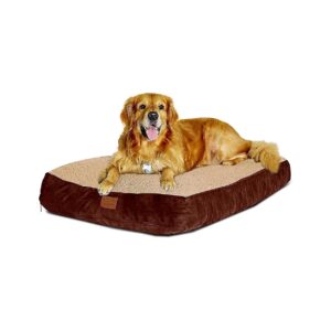 Large Dog Bed with Orthopedic Memory Foam Pillow for Big Dogs up to 90 Pounds