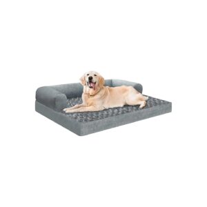 Large Dog Bed with Supportive Egg Foam and Waterproof Cover for Medium and Large Breeds