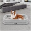 Large Dog Bed with Washable Cover and Bolster for Dogs of All Breeds