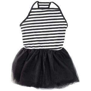 Large Dog Clothing for Large Breeds - Black White Stripe Tutu Dress