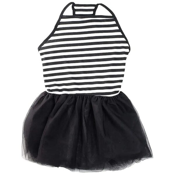 Large Dog Clothing for Large Breeds - Black White Stripe Tutu Dress