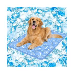 Large Dog Cooling Mat with Arc-Chill Cooling Fiber, Waterproof, Washable, Non-Toxic